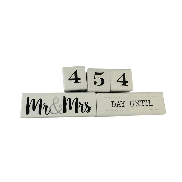 Malden International Designs 3447-44 Wedding Countdown Block, Photo Frame Gray - Picture 5 of 14